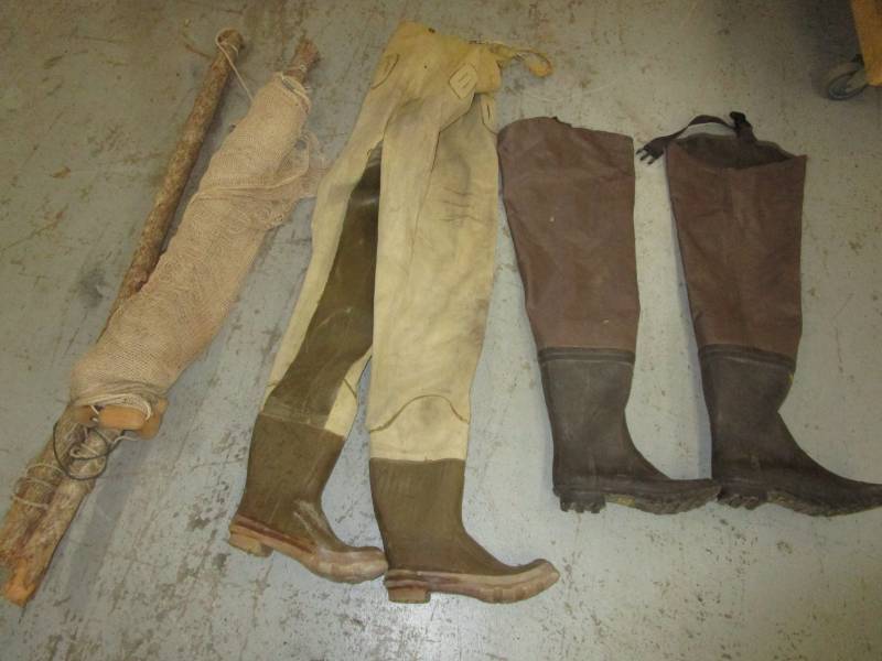 lot 31 image: Seining Net and waders