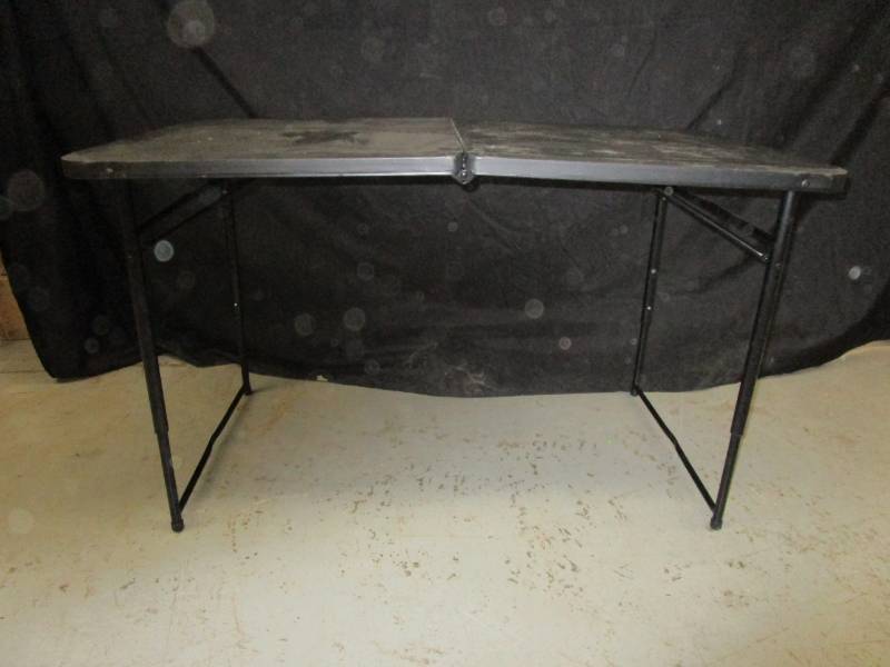 lot 61 image: Folding table adjustable height and fols in 2x2 size