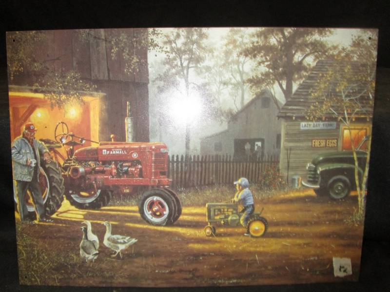 lot 121 image: H Farmall tin sign