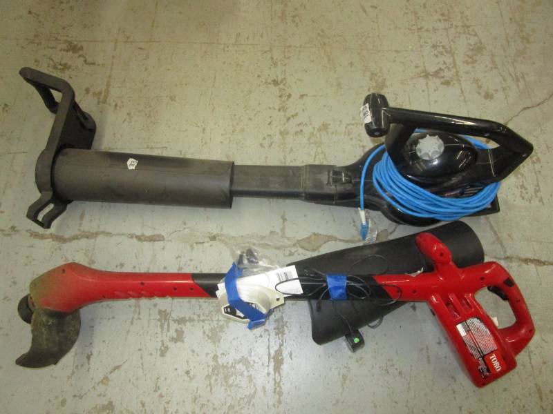 lot 149 image: Electric weed eater and blower wattach.