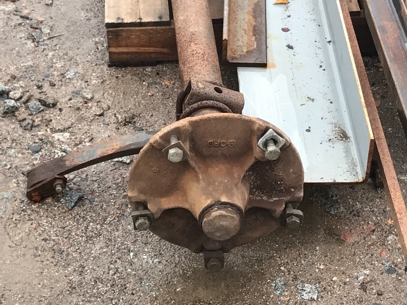 Pallet Of Stock Steel & (1) Trailer Axle