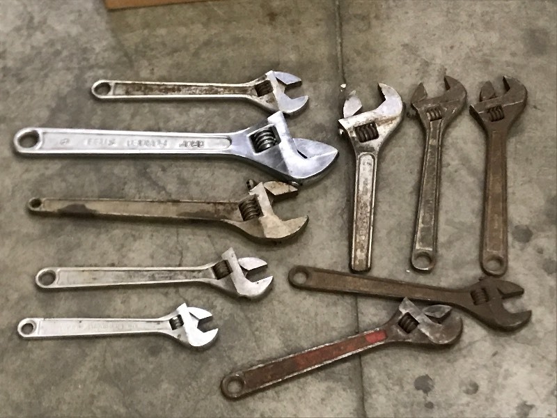Assorted Adjustable Wrenches