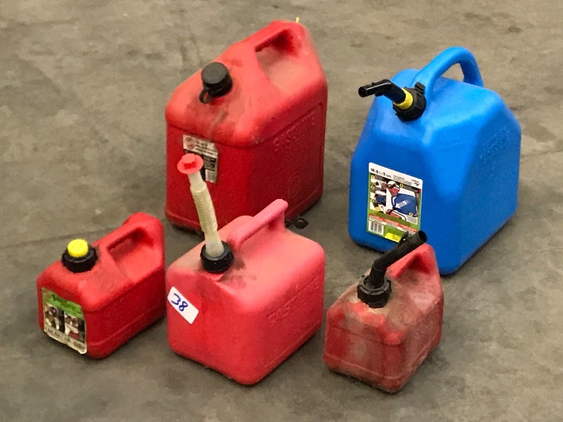 (5) Assorted Fuel Cans