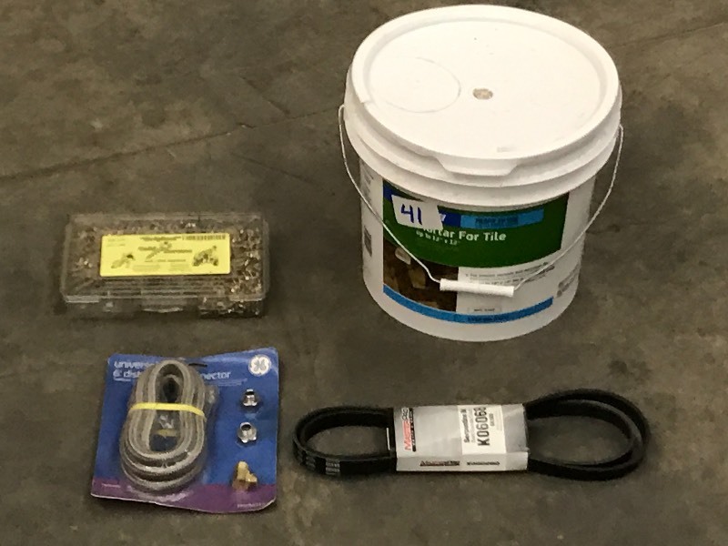Tile Mortar, Dishwasher Hose, Hardware, Etc