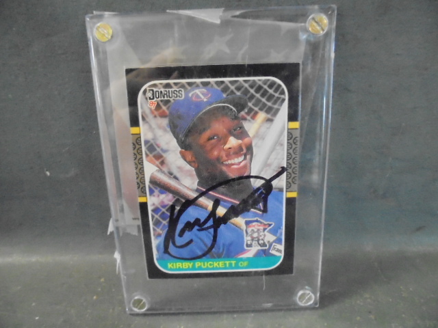 lot 24 image: Kirby Puckett Autographed Baseball Card with COA and Serial #