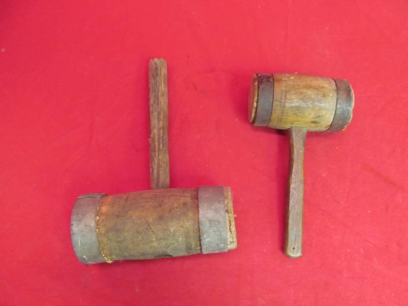 lot 23 image: vintage wood mallets