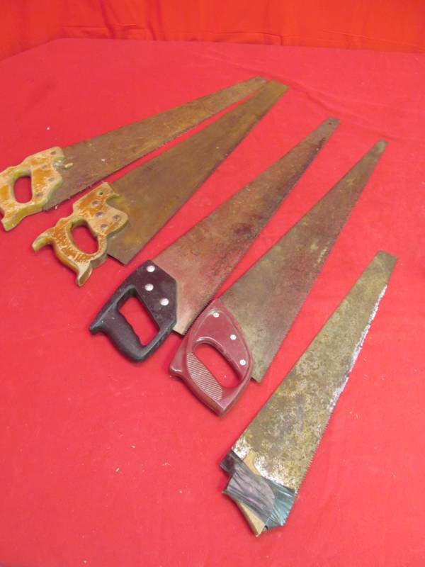 lot 231 image: 5 hand saws