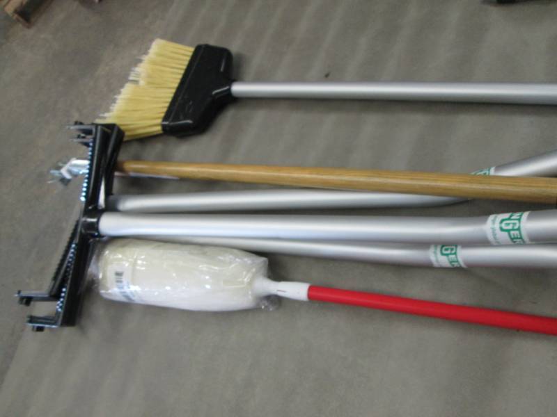 Assorted Handles, Lobby Broom, Dust...