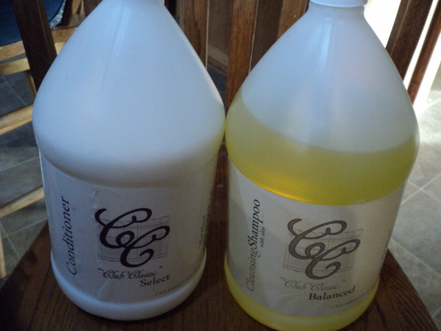 1 gallon Club Classic shampoo and 1...