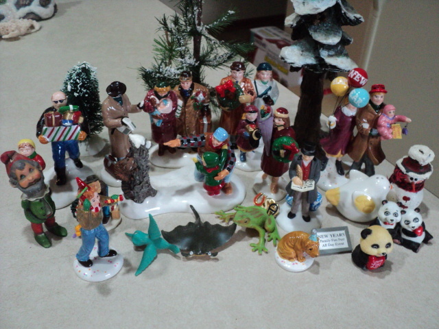 Dept. 56 collectibles in a picnic b...