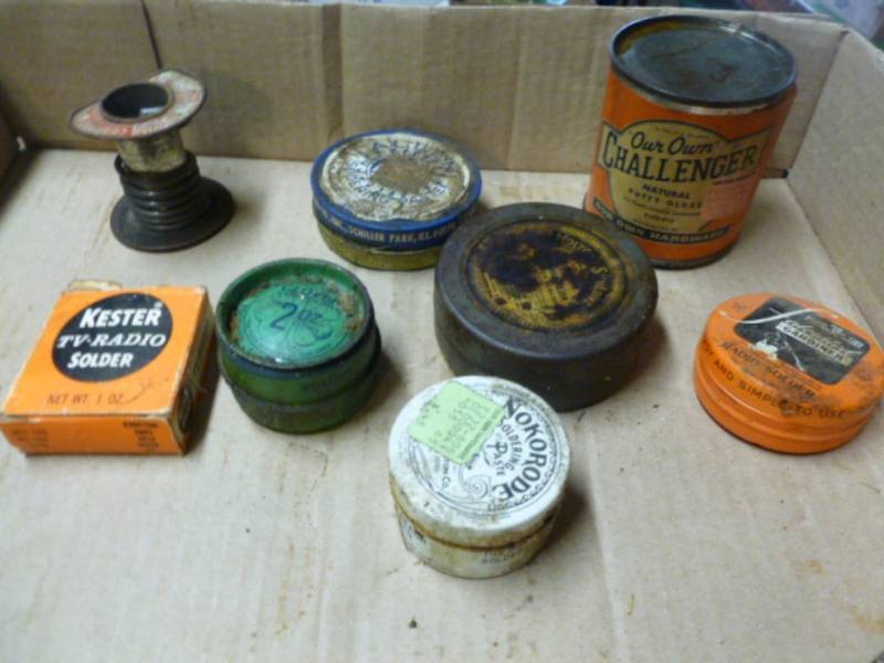 lot 47 image: Vintage Metal Containers