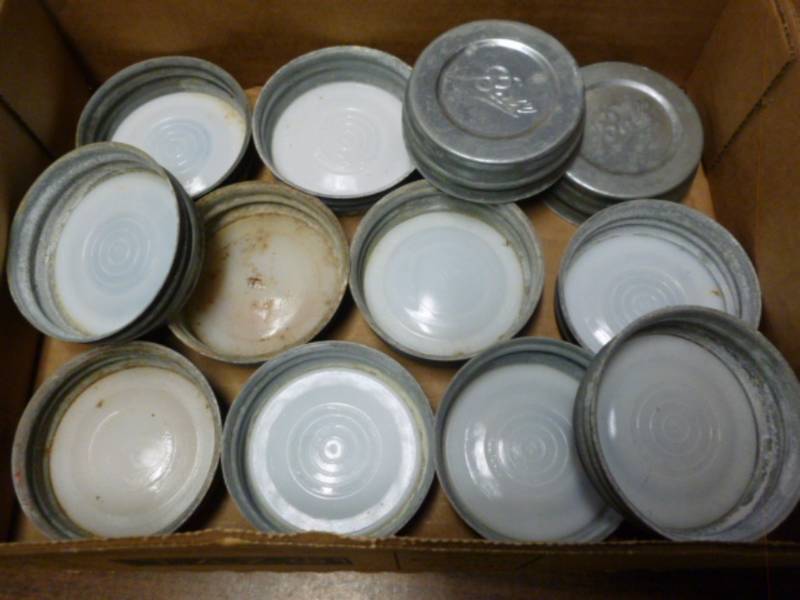 lot 87 image: Vintage Zinc Lids