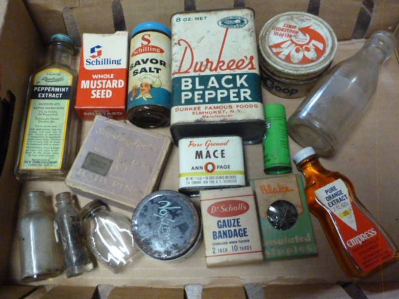 lot 126 image: Vintage Product Containers