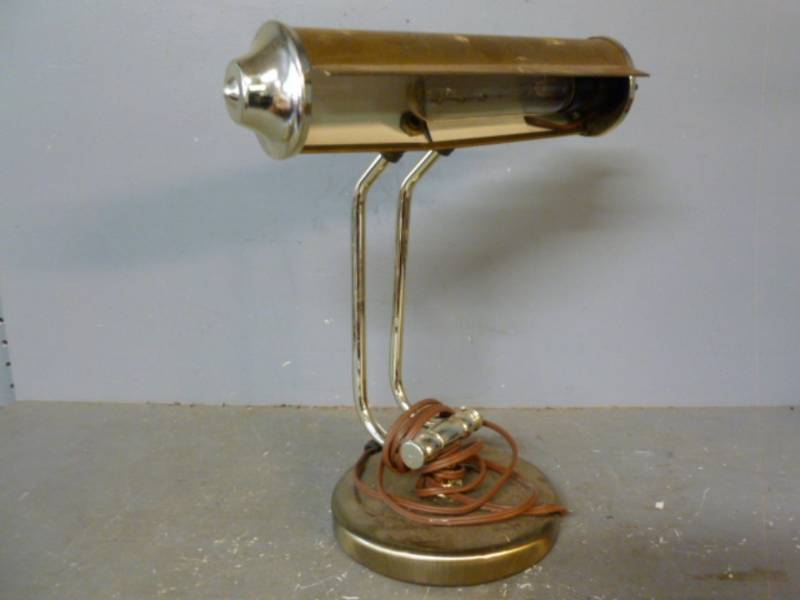 lot 249 image: Brass Desk Lamp
