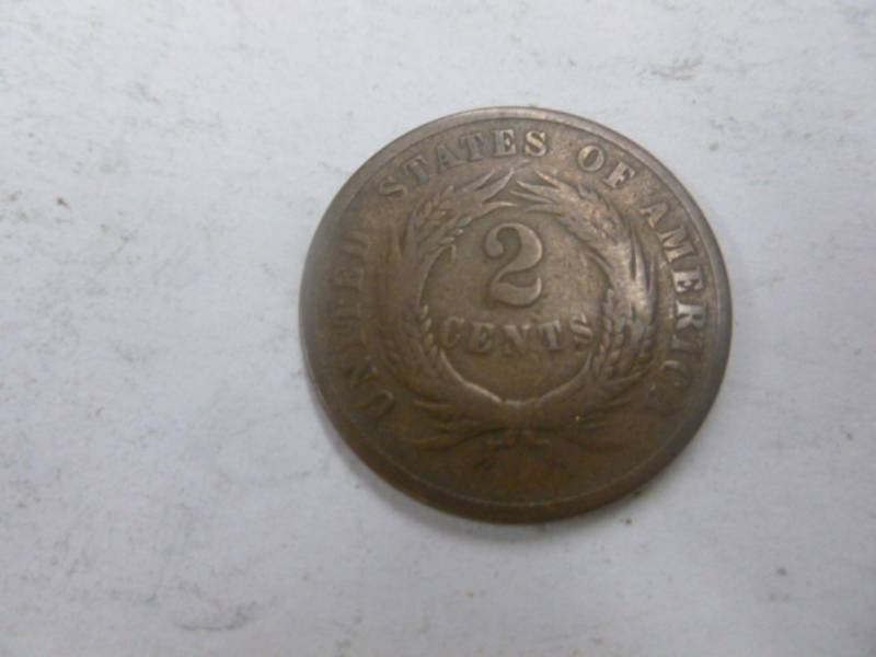 Antique U.S 2 Cent Coin