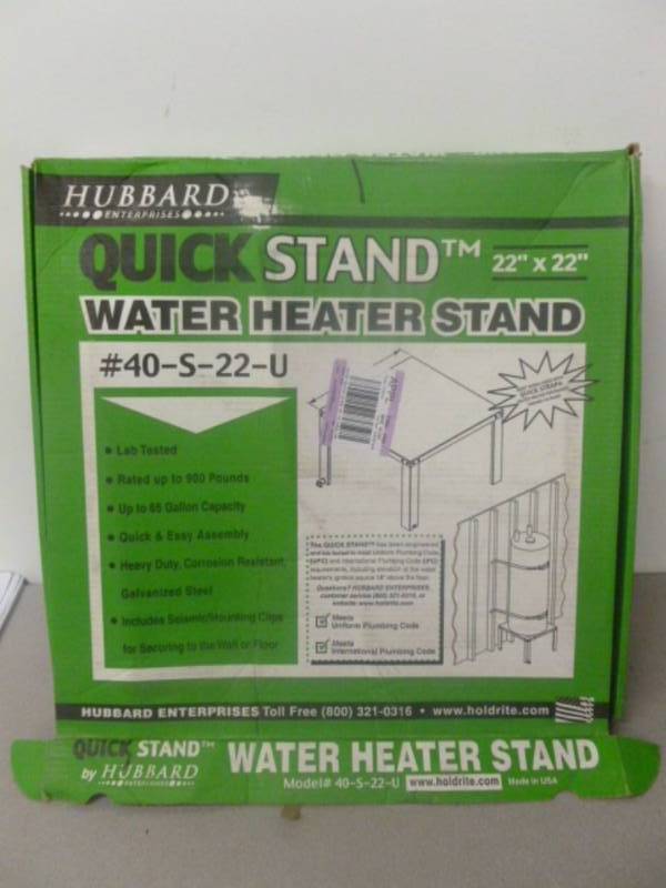 New Hot Water Heater Stand