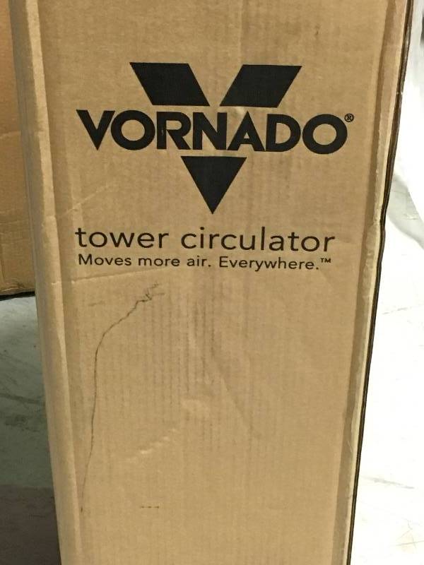 lot 9 image: VORNADO 41 in. Full-Size Whole Room V-Flow Tower Circulator in working conditions