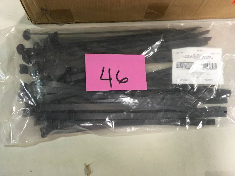 lot 46 image: Thomas & Betts CSS-135 Deltec Weather Resistant Locking Cable Tie 3.5.00 Inch Bundle Dia, 13 Inch Length, Acetel, Black New