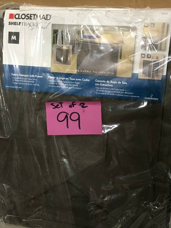 lot 99 image: CLOSEMAID ShelfTrack 7 in. H Canteen Fabric Drawer with Frame  LOT OF 2 New