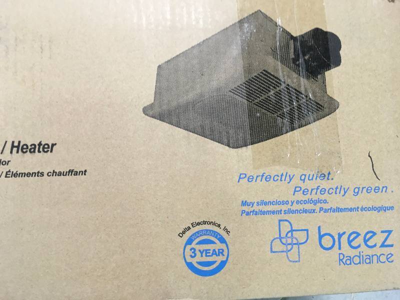 DELTA Radiance Series 80 CFM Ceiling Bathroom Exhaust Fan with Light and Heater in good conditions