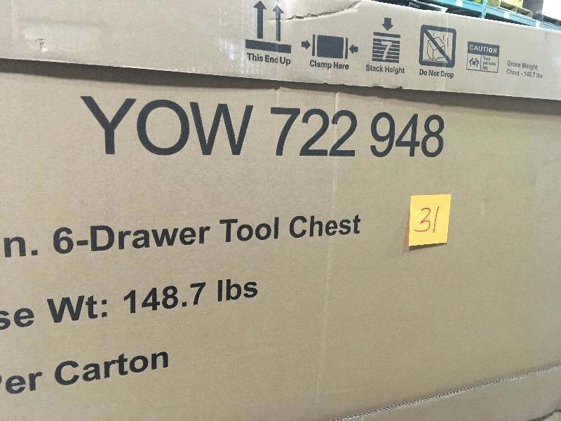 HUSKY 52 in. 6-Drawer Top Chest not used