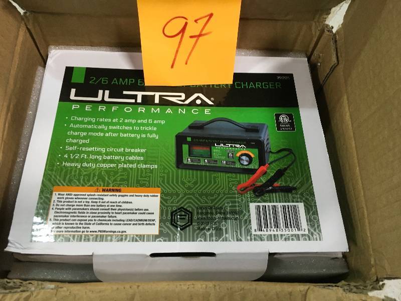 Ultra Performance 26 Amp 612 Volt Manual Battery Charger Trickle