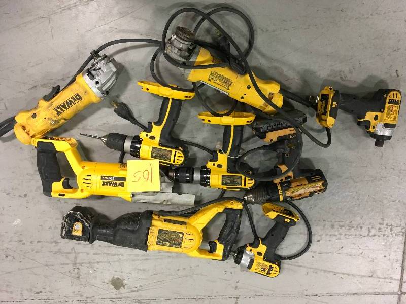 HUGE MISC TOOS DEWALT SALVAGE FOR PARTS OR REPAIR