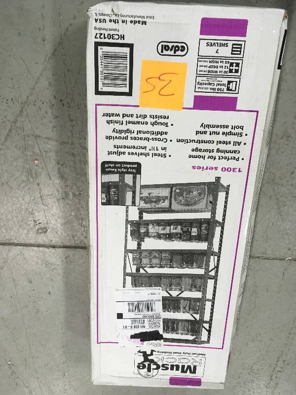EDSAL 60 in. H x 30 in. W x 12 in. D Steel Canning Shelving Unit in Gray in good conditions
