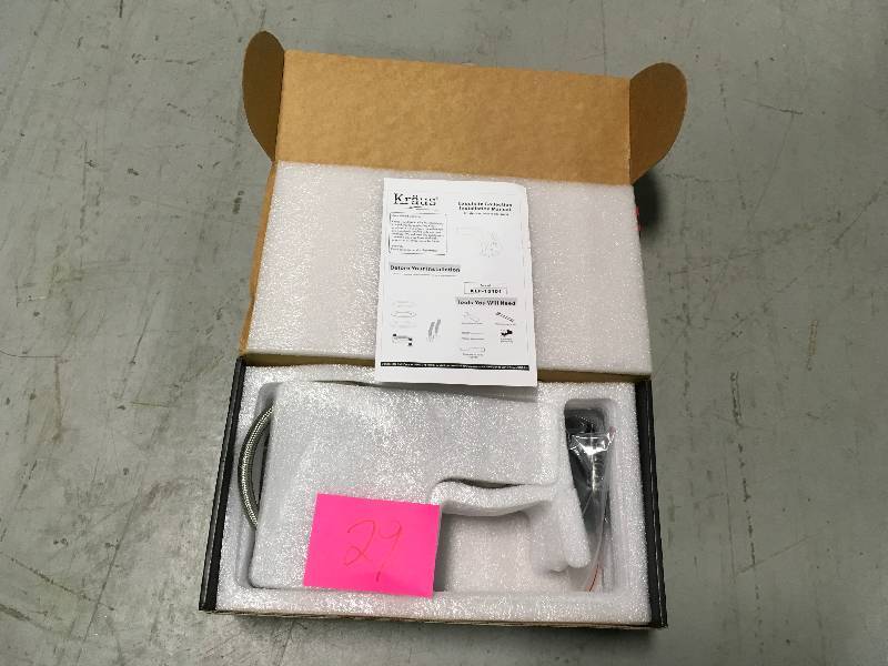 lot 29 image: Kraus KEF-15101-PU11CH Typhon Single Lever Basin Bathroom Faucet and Pop Up Drain with Overflow Chrome in good conditions