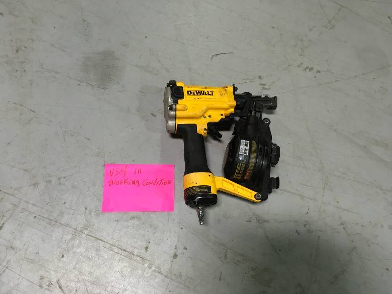 lot 42 image: DEWALT DW45RN Pneumatic Coil Roofing Nailer Used in good working cond.