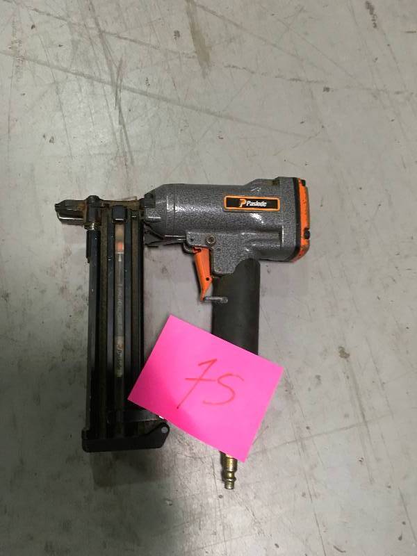 lot 75 image: Paslode Brad Nailer Model 213835-F18II  Used in good working cond.