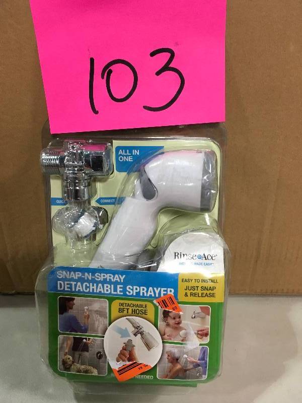 lot 103 image: Snap N Sprayer Detachable Sprayer 8feet hose not used