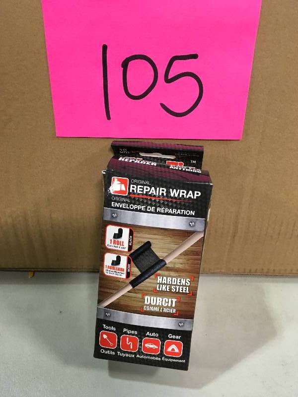 lot 105 image: FiberFix Repair Wrap Hardens Like Steel not used