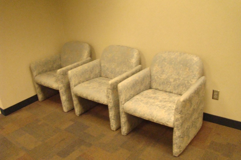 lot 10 image: 3 Cloth Covered Chairs