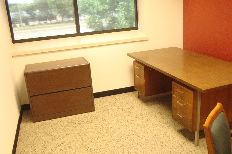 lot 85 image: Wood Desk and File Cabinet