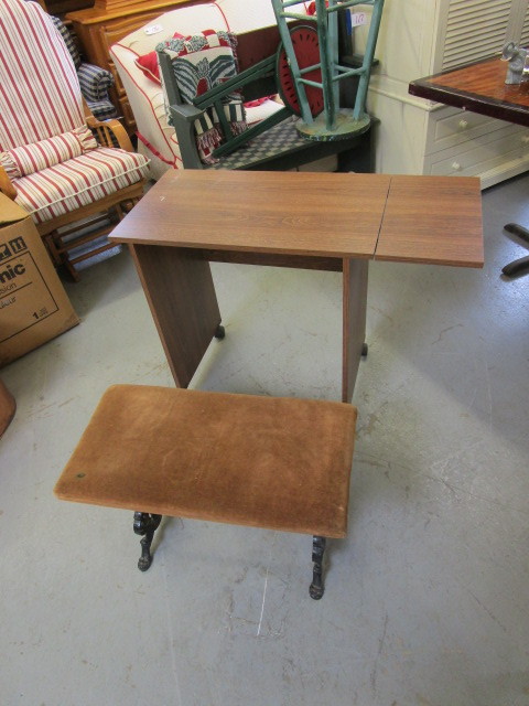 DROP LEAF DESK WITH BENCH