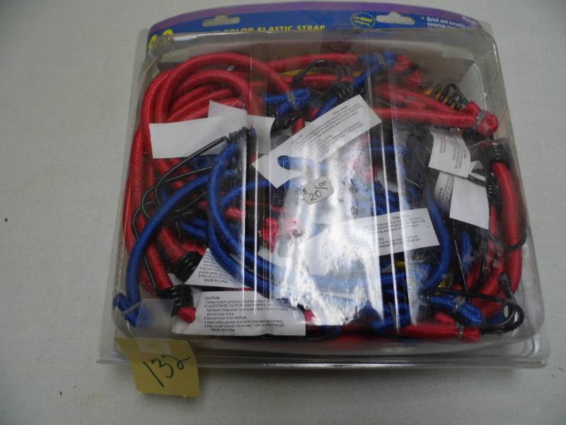 lot 132 image: 40 Piece Multi Color Elastic Straps