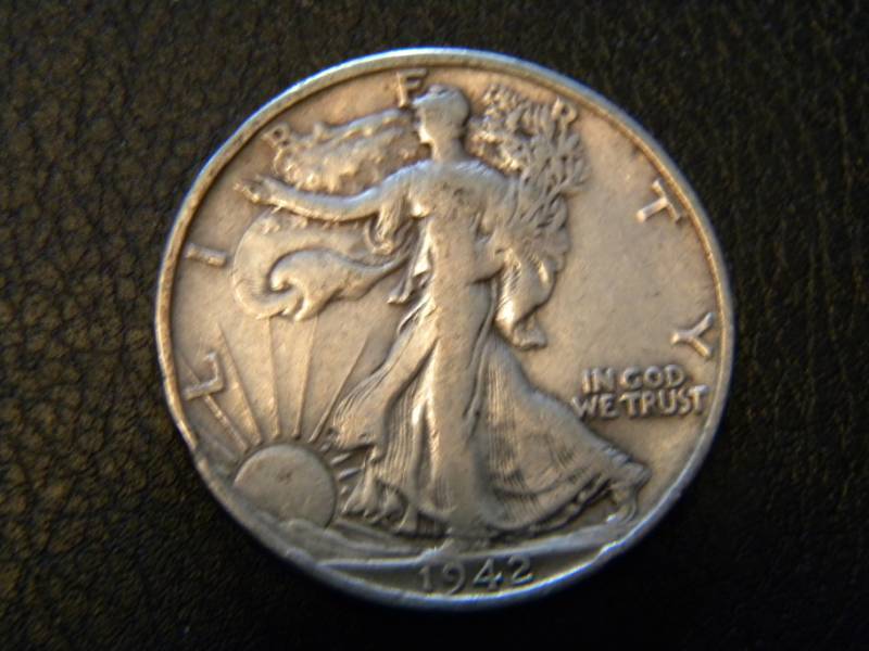 1942 S Walking Liberty Silver Half Dollar