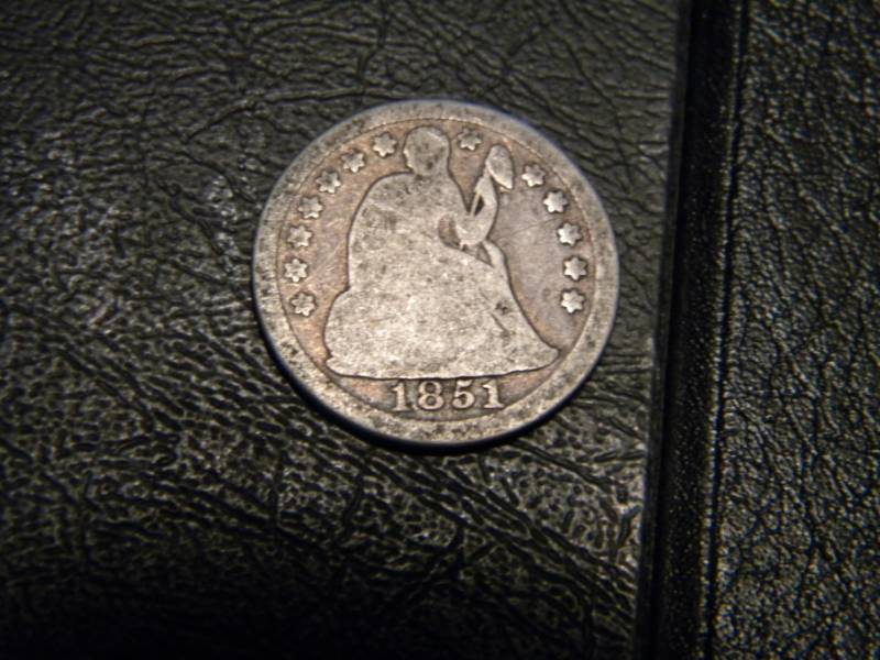 1851 Seated Liberty Silver Dime