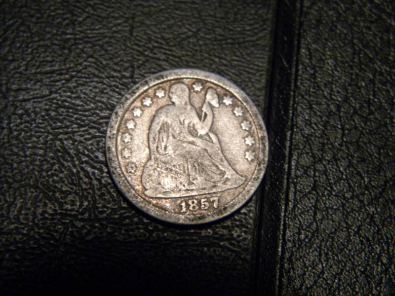 1857 Seated Liberty Silver Dime