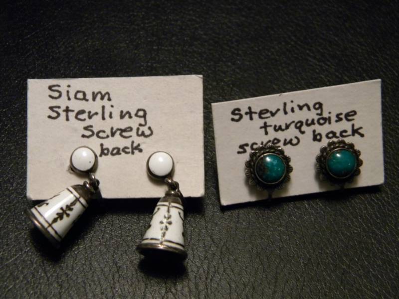 2 Pairs of Sterling Silver Earrings