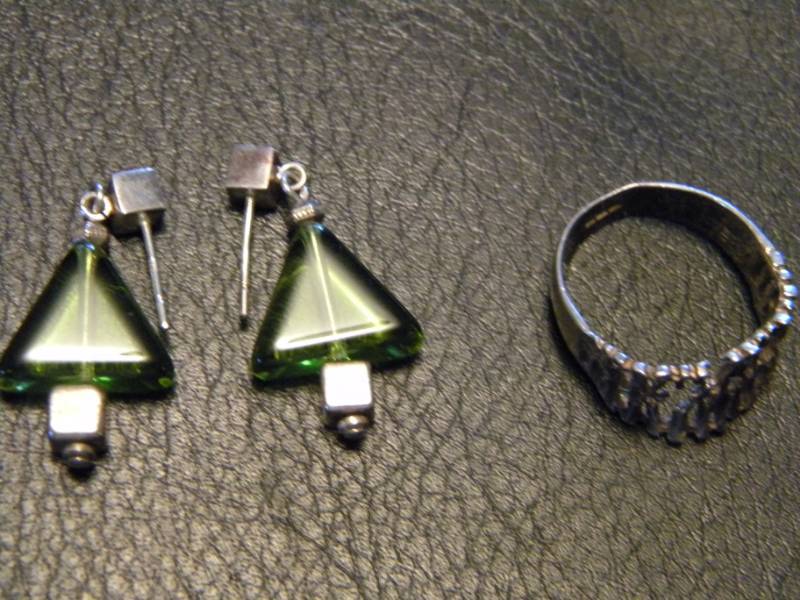 Sterling Silver Ring & Earrings
