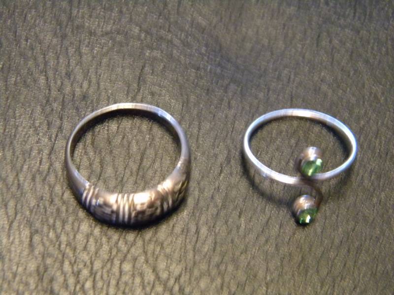 2 Sterling Silver Rings