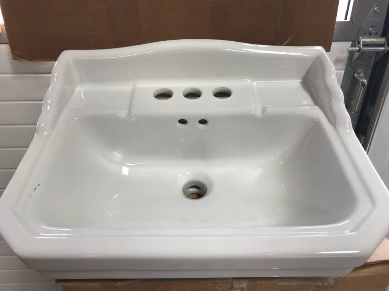 lot 10 image: White Foremost Bathroom Sink