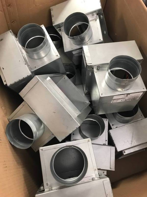 lot 36 image: Lot of 12 Greenheck Ceiling Radiation Dampers