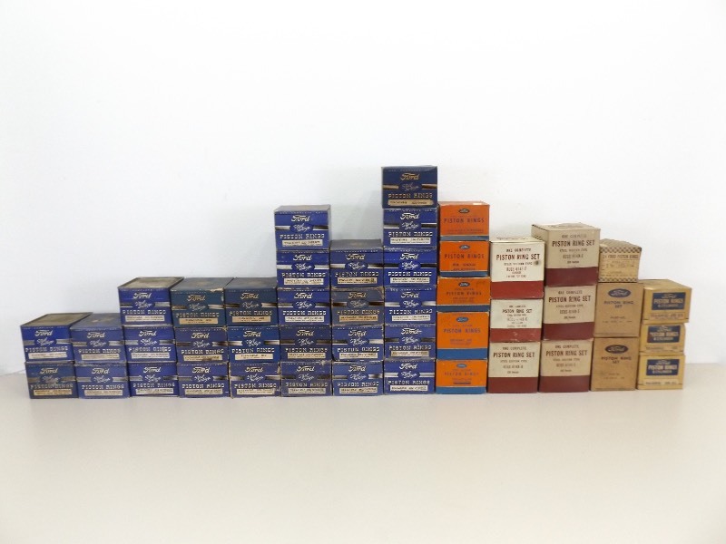 lot 92 image: Large Lot of&nbspVintage&nbspNOS OEM Ford V8 etc. Piston Rings