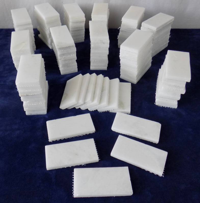 lot 7 image: 3 Styles of Tile for small projects  (2) unopened - 5 lb. containers of Whisper Grey Grout