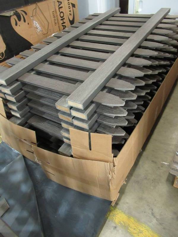 lot 167 image: 20 Veranda 3-12 ft. H x 6 ft. W Cape Cod Gray Gothic Composite Fence Picket Panel