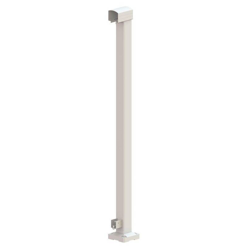 lot 162A image: Peak Aluminum Railing 42 in. x 4 in. x 4-34 in. White Aluminum End Post ( Quantity 6) Model 50000