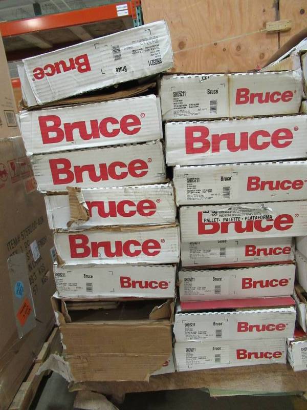 lot 63 image: 17 Cases of Bruce American Originals Copper Dark Oak 34 in. Thick x 5 in. Wide x Random Length Solid Hardwood Flooring (23.5 sq.ft.case) SHD5211